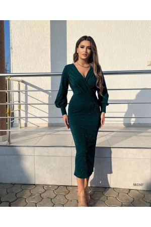 200580 TOPTAN ZÜMRÜT YEŞİL ABİYE