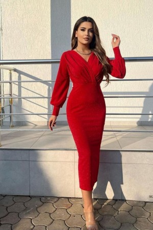 200581 TOPTAN KIRMIZI ABİYE