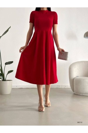 200595 TOPTAN KIRMIZI ELBİSE