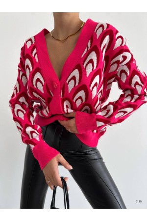 200629 patterned CARDIGAN