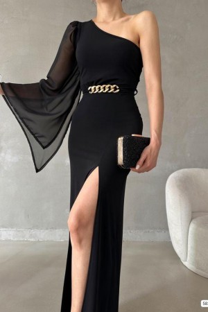 200647 TOPTAN SİYAH ABİYE