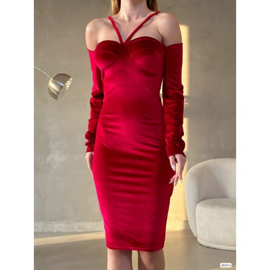200661 burgundy Evening dress