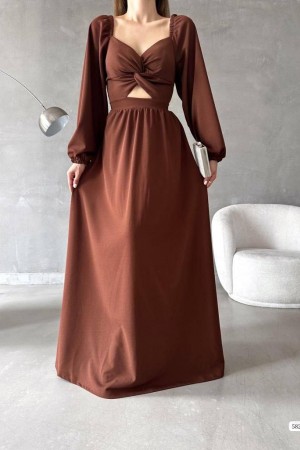 200667 coffee Evening dress