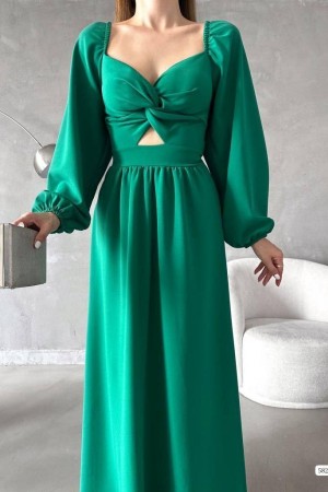 200668 GREEN Evening dress