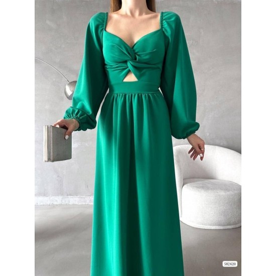 200668 GREEN Evening dress