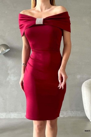 200683 TOPTAN BORDO ABİYE