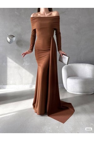 200746 coffee Evening dress