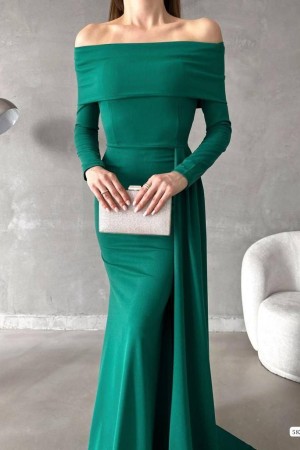 200749 TOPTAN ZÜMRÜT YEŞİL ABİYE