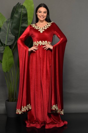 202310 burgundy Evening dress