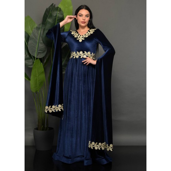 202312 Navy blue Evening dress