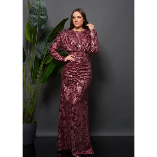 202316 burgundy Evening dress