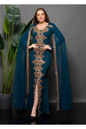 202325 TOPTAN ZÜMRÜT YEŞİL ABİYE