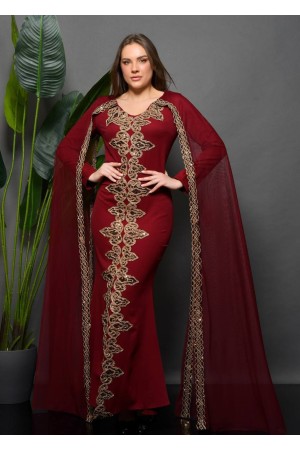 202326 TOPTAN BORDO ABİYE