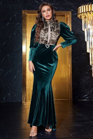 202337 Emerald Green Evening dress