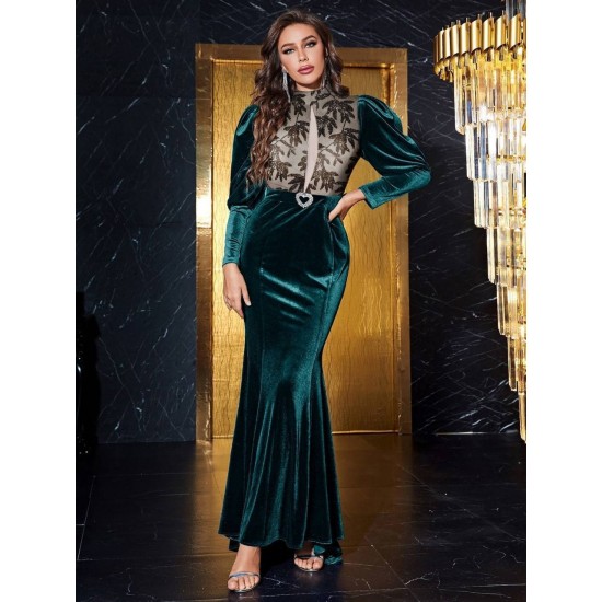 202337 Emerald Green Evening dress