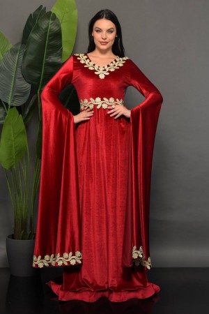 202340 burgundy Evening dress