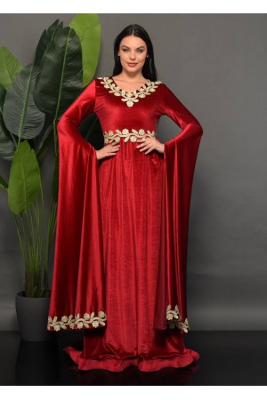 202340 TOPTAN BORDO ABİYE