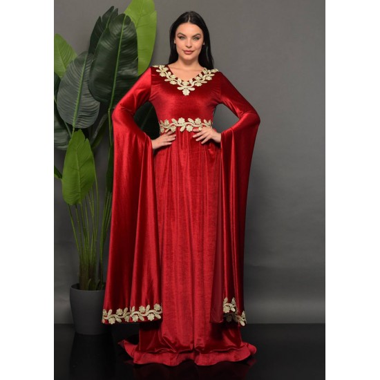 202340 burgundy Evening dress