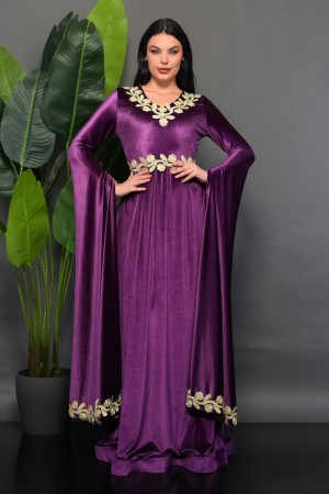 202342 purple Evening dress