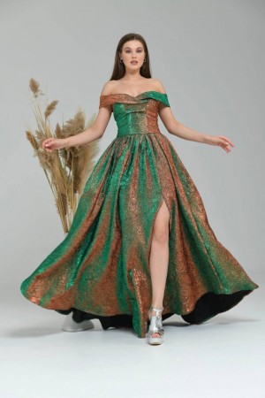 202371 colored Evening dress