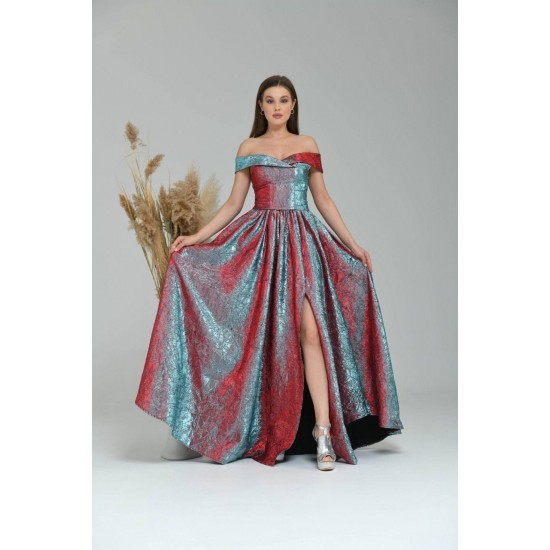202374 colored Evening dress