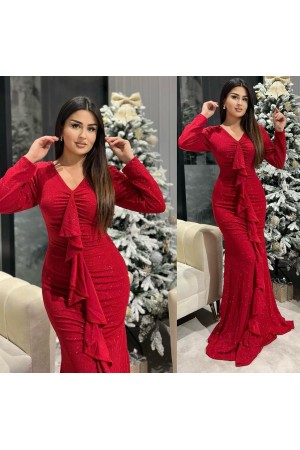 202376 TOPTAN KIRMIZI ABİYE