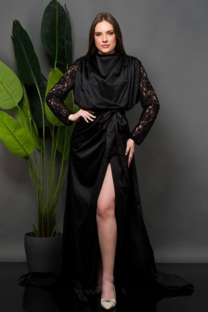 202387 black Evening dress