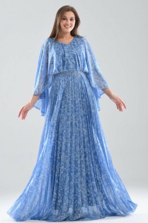 202392 bebe blue Evening dress