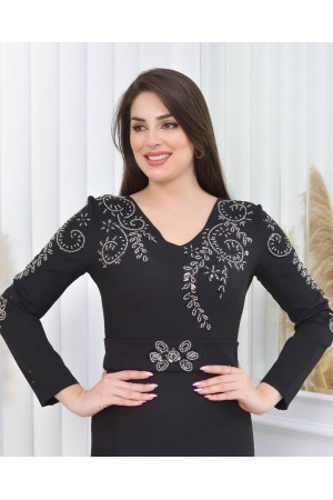 202397 TOPTAN SİYAH ABİYE