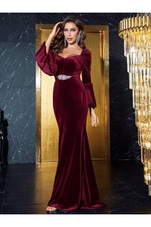 202402 TOPTAN BORDO ABİYE