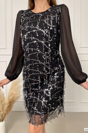 202414 black Evening dress