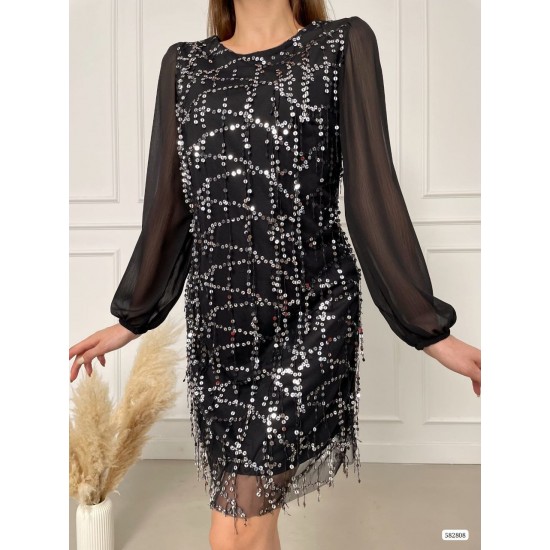 202414 black Evening dress