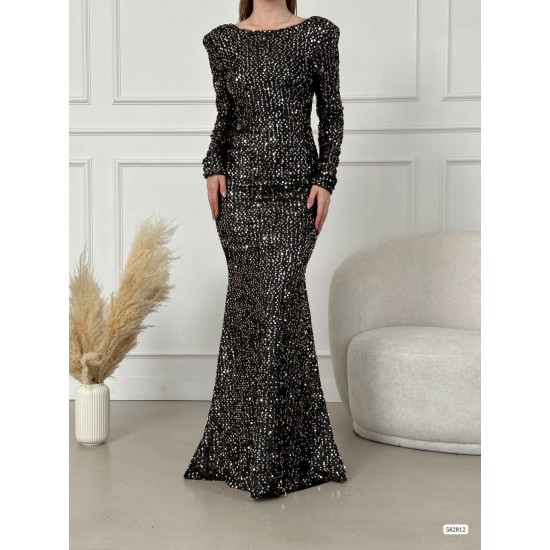 202419 black Evening dress