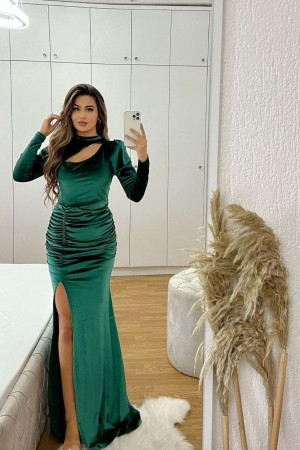 202428 TOPTAN ZÜMRÜT YEŞİL ABİYE