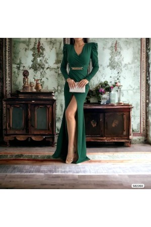 202463 TOPTAN ZÜMRÜT YEŞİL ABİYE