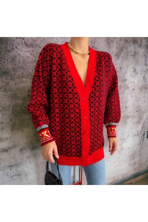 202487 patterned CARDIGAN
