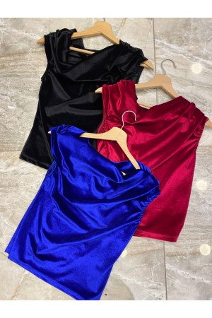 202601 TOPTAN BORDO BLUZ