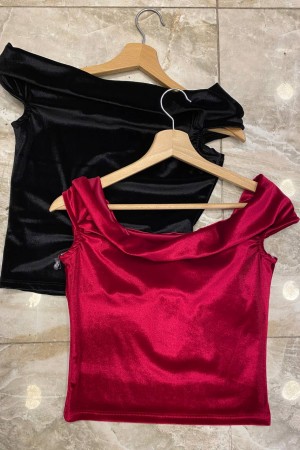 202607 TOPTAN BORDO BLUZ