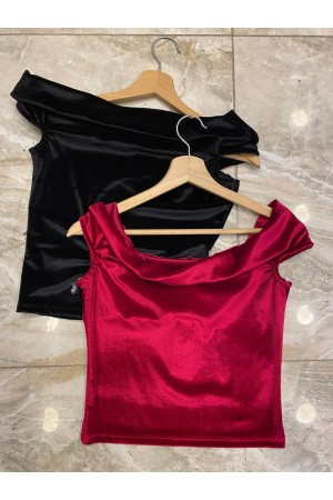 202607 TOPTAN BORDO BLUZ