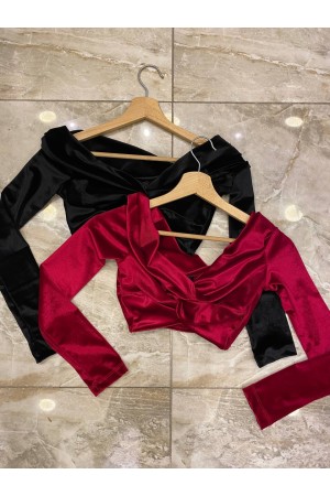 202609 TOPTAN BORDO BLUZ