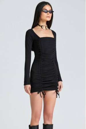 202621 TOPTAN SİYAH ELBİSE