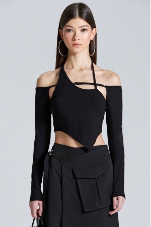 202622 TOPTAN SİYAH CROP