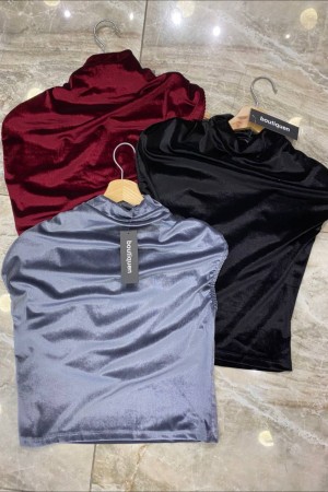 202630 TOPTAN BORDO BLUZ