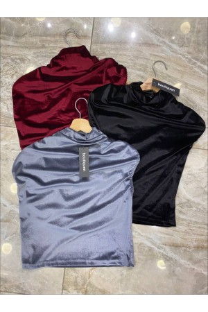 202630 TOPTAN BORDO BLUZ