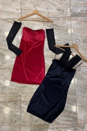 202635 burgundy DRESS