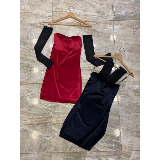 202635 burgundy DRESS