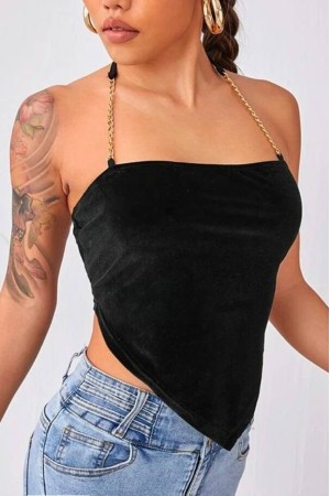 202642 TOPTAN SİYAH CROP