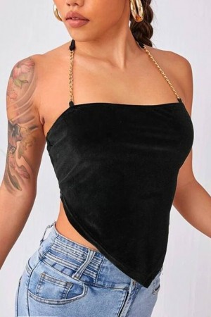 202642 TOPTAN SİYAH CROP