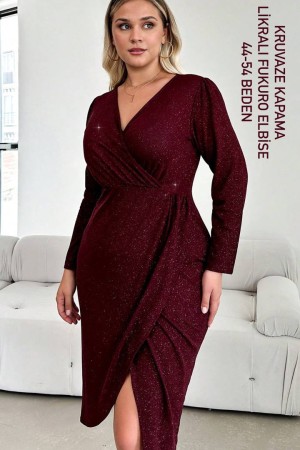 202669 burgundy DRESS