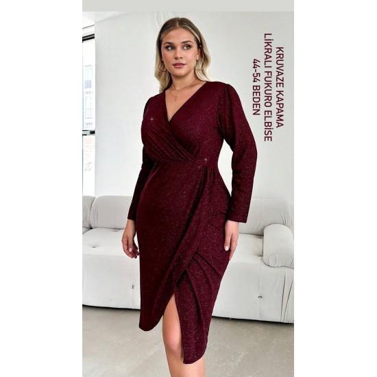 202669 burgundy DRESS